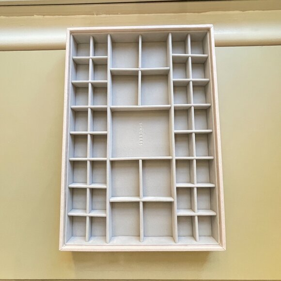 Stackers Jewelry 41 Section Tray Blush Rose Gold Gray Supersize Organizer Mint! - Picture 5 of 11